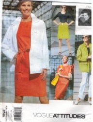 1898 J GEORGE LONG JACKET, KNIT TOP,DRESS, BOTTOMS PATTERN 14-18